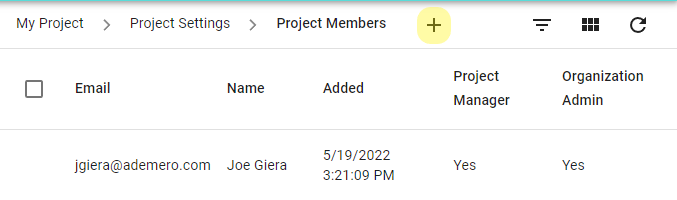 Add New Project Member