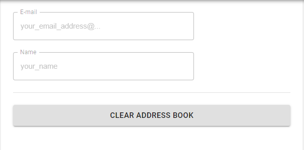 Clear Address Book