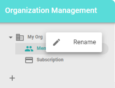 Rename Organization